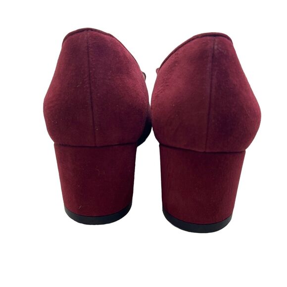 Stuart Weitzman Gabby 45 Suede Chunky Heel Pumps Women’s Size 10 - Picture 6 of 9